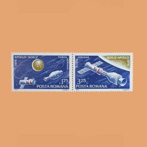 Rumanía PA237/8. Serie Cooperación USA-URSS. 2 valores **1975