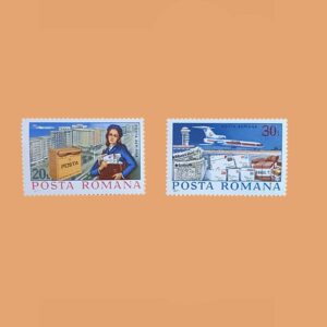 Rumanía PA251/2. Serie Servicio Postal. 2 valores **1977