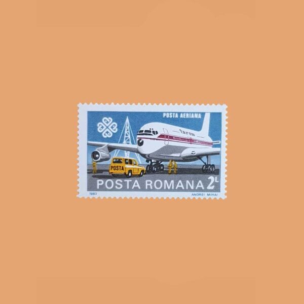 Rumanía PA294. Año de las Comunicaciones. 2 Lei **1983