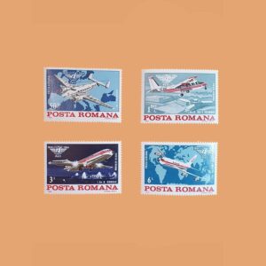 Rumanía PA295/8. Serie Aviación Civil. 4 valores **1984