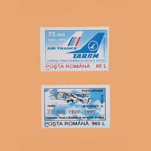 Rumanía PA319/20. Serie Compañía Franco Rumana. 2 valores **1995