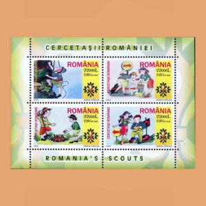 Rumanía BF291. Hoja Scouts **2005
