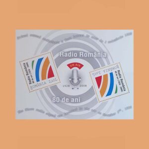 Rumanía BF361. Hoja 80 años de la Radio Rumana **2008