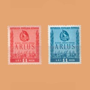 RO 1133/4. Serie Congreso de la ARLUS. 2 valores **1950