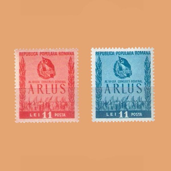 RO 1133/4. Serie Congreso de la ARLUS. 2 valores **1950