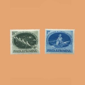 RO 1403/4. Serie Campeonato Femenino de Remo. 2 valores *1955