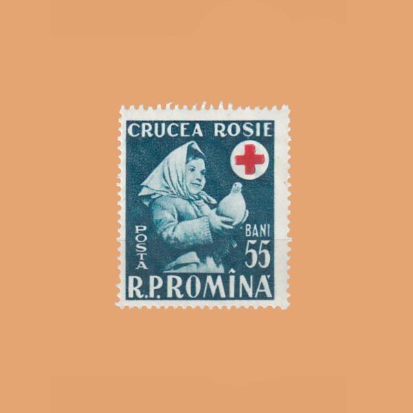 RO 1535. Cruz Roja. 55 Bani **1957