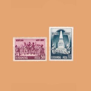 RO 1548/9. Serie Revolución de Bobilna. 2 valores **1957