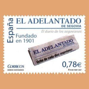 Edifil 4352. Diarios. El Adelantado de Segovia. 0'78€ **2007