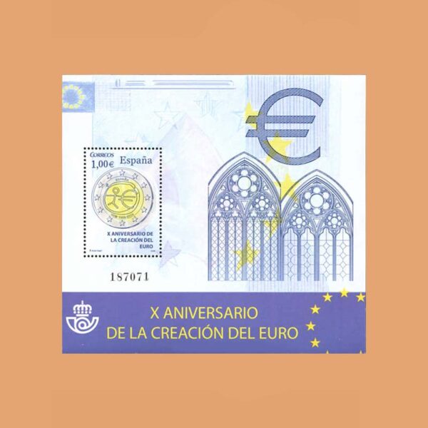 Edifil 4496. Hoja Aniversario de la Creación de Euro. 1€ **2009