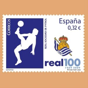 Edifil 4504. Centenario de la Real Sociedad de Fútbol. 0'32€ **2009
