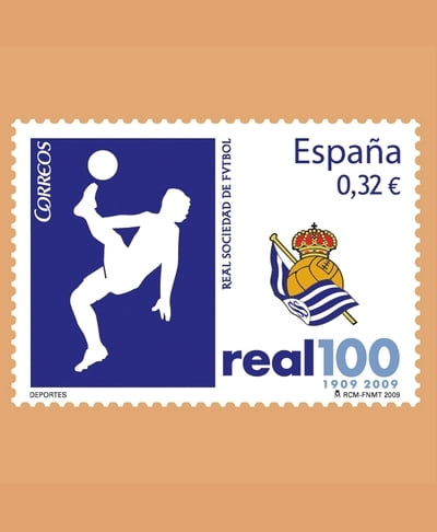 Edifil 4504. Centenario de la Real Sociedad de Fútbol. 0'32€ **2009
