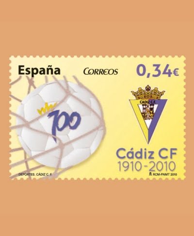 Edifil 4588. Centenario del Cádiz C.F. 0'34€ **2010