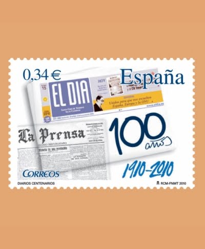 Edifil 4604. Diarios Centenarios. El Día. 0'34€ **2010