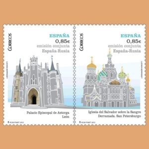 Edifil 4737/8. Serie España Rusia. 2 valores **2012