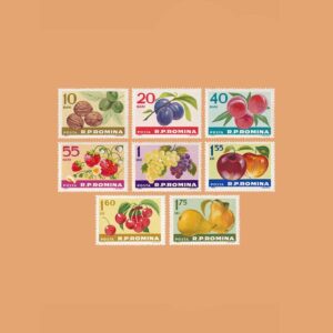 RO 1929/36. Serie Frutas. 8 valores **1963