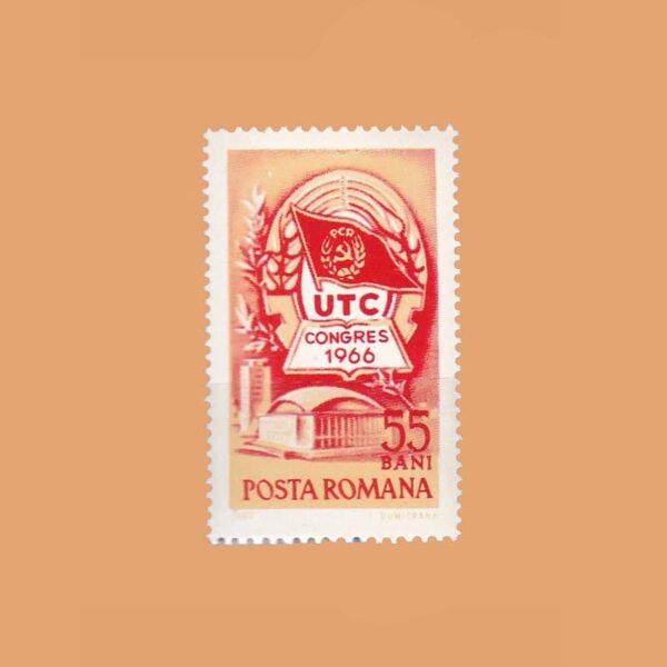 RO 2229. Congreso de la UTC. 55 Bani **1966