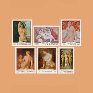 RO 2454/9. Serie Pinturas, Desnudos. 6 valores **1969