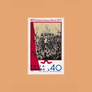 RO 2594. Centenario de la Comuna de París. 40 Bani **1971