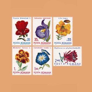 RO 2614/9. Serie Flores. 6 valores **1971
