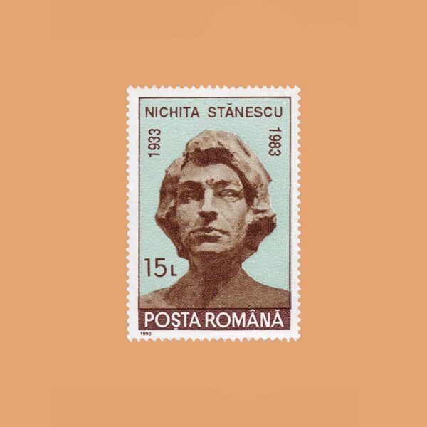 RO 4063. 60 Aniversario de Nichita Stănescu. 15 Lei **1993