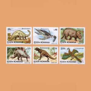 RO 4082/7. Fauna Prehistórica. 6 valores **1993
