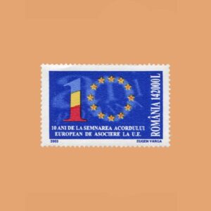RO 4793. 10 Aniversario del Acuerdo con la UE. 142.000 Lei **2003
