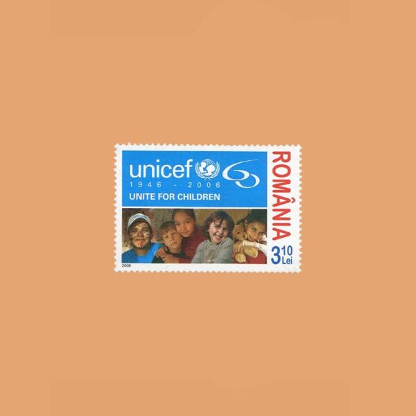 RO 5176. 60 Aniversario de UNICEF. 3,10 Lei **2006
