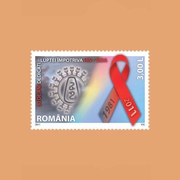 RO 5519. 30 años de la Lucha contra el SIDA. 3 Lei **2011