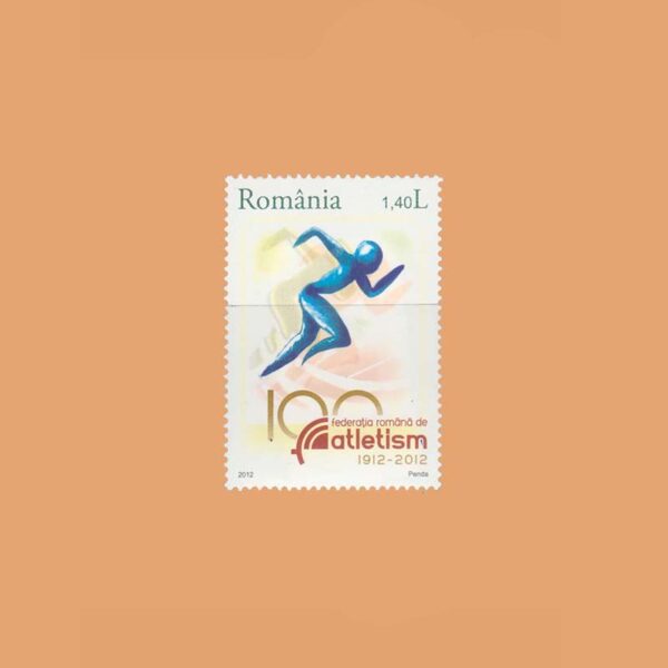 RO 5597. Federación Rumana de Atletismo. 1'40 Lei **2012