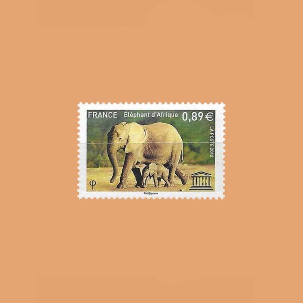 FR Service 155. UNESCO. Elefantes africanos. 0'89€ **2012
