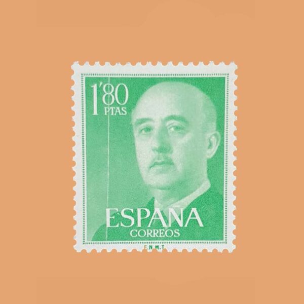 Edifil 1156-Error. General Franco. 1,80 Pts. **1955