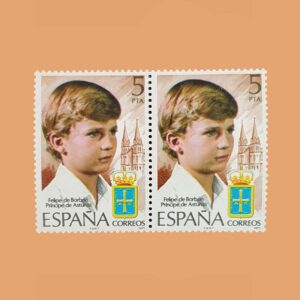 Edifil 2449-Error. Principe de Asturias. 5 Pts. **1977