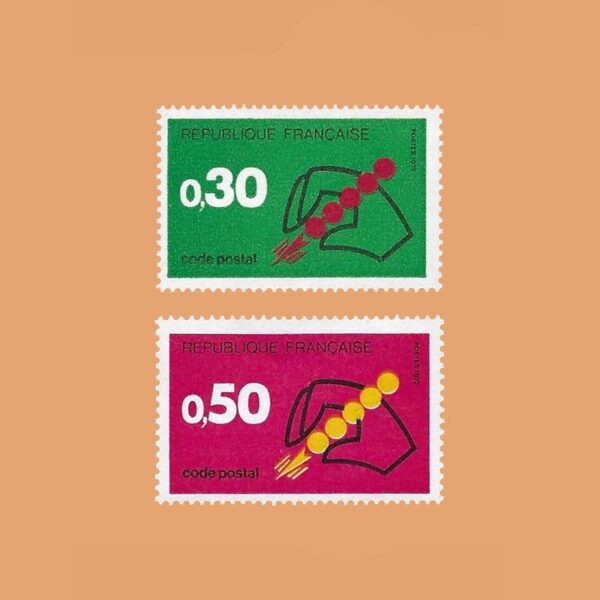 FR 1719/20. Serie Código Postal. 2 valores. **1972