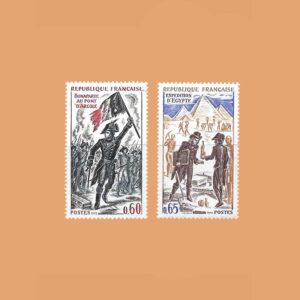 FR 1730/1. Serie Historia de Francia. Bonaparte y Expedición Egipto. 2 valores. **1972