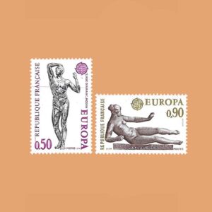 FR 1789/90. Serie Europa. Esculturas. 2 valores. **1974