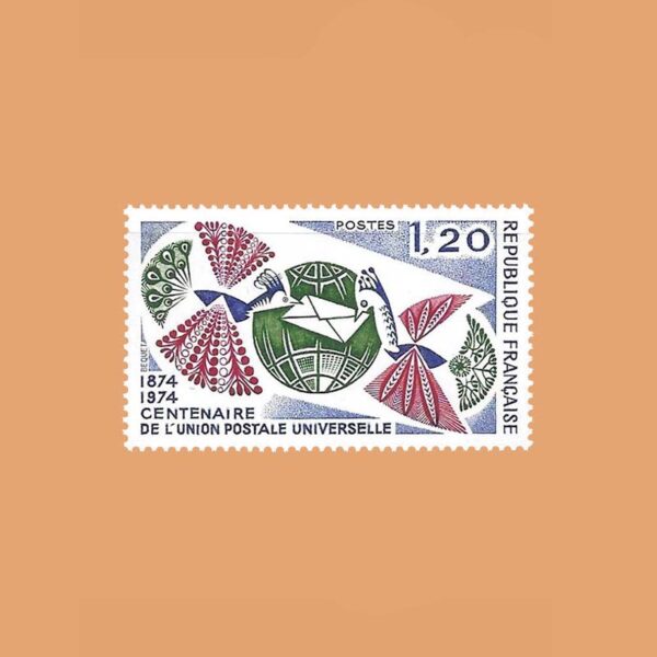 FR 1817. Centenario de la Unión Postal Universal. (UPU). 1'20F. **1974