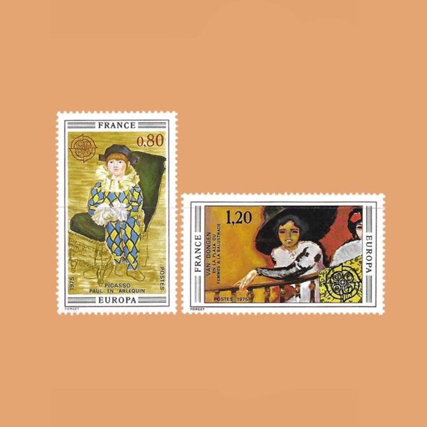 FR 1840/1. Serie Europa. Picasso y Van Dongen. 2 valores **1975