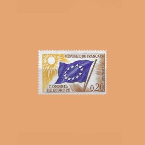 FR S27. Consejo de Europa. Bandera del Consejo. 0'20F. *1963