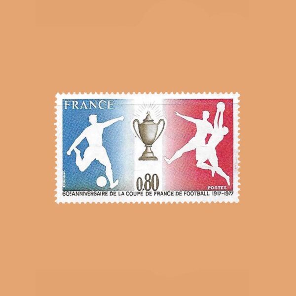 FR 1940. 60 aniversario de la copa de fútbol de Francia. 0'80F **1977